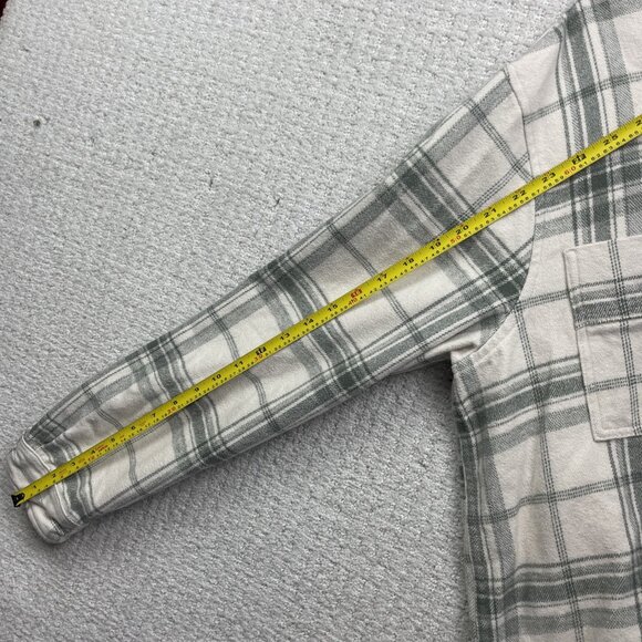 Zara DNWR-Heavyweight Flannel Shirt Men's XL Light Green Lumberjack - Picture 8 of 12